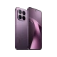 Mor renkli Xiaomi 17T Pro akıllı telefon, ince çerçeveli ekranı ve büyük arka kamera modülüyle önden ve arkadan görünüm