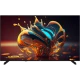 Vestel 65U9630 Ultra HD 4K LED televizyon, siyah çerçeveli ekranda turuncu ve mavi soyut görüntü.