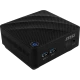 MSI Cubi N 8GL-071TR siyah masaüstü bilgisayar, kompakt kasa ve ön yüzde USB bağlantı noktaları