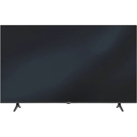 Arçelik A65 Q 987 A Ultra HD 4K QLED televizyon, siyah ekranı ve iki ayaklı tasarımıyla