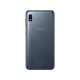 Siyah Samsung Galaxy A10 akıllı telefonun arka yüzü, tek arka kamera ve Samsung logosu görünüyor