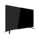 Arçelik A43L 6945 5B Full HD LED televizyon, siyah ekranı ve ayaklarıyla üç çeyrek açıdan görünüm