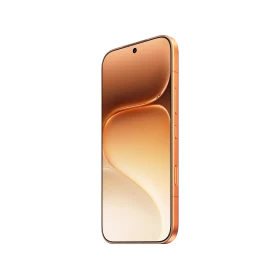 Turuncu Honor 600 Pro akıllı telefon, ince çerçeveli ekranı ve yandan görünen zarif metal kasasıyla