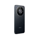 Honor Turbo siyah telefonun arka yüzü ve dairesel kamera modülü, siyah fonda önden açılı görünümde