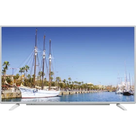 Arçelik A40L 6760 5W Full HD LED televizyon, liman manzarasını gösteren ince çerçeveli ekran