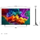 LG 100QNED87B6 Ultra HD 4K QNED TV ekranda renkli mürekkep bulutlarıyla, genel siyah tasarım.