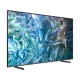 Samsung 50Q67D Ultra HD 4K QLED televizyon ekranında mavi soyut görüntü, genel siyah tasarım