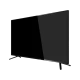 Beko B40L 6945 5B Full HD televizyon, siyah ekranı ve ince ayaklarıyla önden ve yandan görünüm