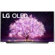 LG OLED65C14LB Ultra HD 4K OLED televizyon, canlı renkler ve yıldızlı ağaç manzarası ekranda
