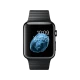 Apple Watch 42 mm uzay siyahı paslanmaz çelik kasalı, baklalı bilezikli akıllı saat önden görünüm
