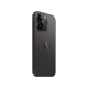 Siyah Apple iPhone 14 Pro akıllı telefonun arka yüzü, üçlü kamera sistemi ve Apple logosu görünüyor