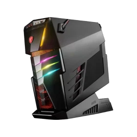 MSI Aegis Ti3 8RF SLI-006EU masaüstü bilgisayar, siyah kasa ve RGB aydınlatmalı ön panel