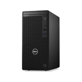 Dell OptiPlex 3080 N211O3080MTAC siyah masaüstü bilgisayar, önden ve yandan görünüm