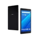 Lenovo Tab 4 Plus 8 inç siyah uygun fiyatlı tablet; önden ekran ve arkadan tasarım görünüyor.