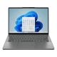 Gri Lenovo IdeaPad Slim 3 83K00028TR iş ve ofis laptopu, açık ekranda önden görünüm
