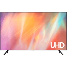 Samsung 65AU7172 Ultra HD 4K LED TV, geniş ekranlı siyah tasarım vitrin görseli