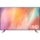 Samsung 65AU7172 Ultra HD 4K LED TV, geniş ekranlı siyah tasarım vitrin görseli