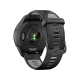 Garmin Forerunner 265 siyah akıllı saatin arka yüzü ve optik nabız sensörü görünümü