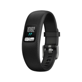 Garmin Vivofit 4 Akıllı Bileklik, siyah renkli ekranı ve ayarlanabilir kayışıyla önden görünüm