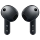 Samsung Galaxy Buds 4 tam kablosuz siyah kulaklıkların önden görünümü