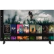 Vestel 43UT9760 Ultra HD 4K LED televizyon, ekranda içerik menüsü ve film önerileriyle önden görünür.