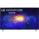 LG OLED77ZX9LA Ultra HD 8K OLED televizyon ekranında LG SIGNATURE ve OLED 8K yazısı görünüyor