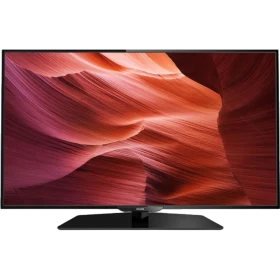Philips 32PFK5300 Full HD LED televizyon, siyah çerçeveli ekran; canlı renkli soyut görüntü gösteriyor