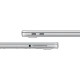 Apple MacBook Neo gümüş laptop yan profilden, bağlantı noktaları ve ince kasasıyla detaylı görünüm