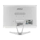 MSI PRO 20EX 7M-025XTR beyaz masaüstü bilgisayarın bağlantı portları ve arka standı görünümü