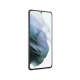 Gri Samsung Galaxy S21 akıllı telefonun önden görünümü, ince çerçeveli ekran ve ortada ön kamera deliği