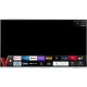 Vestel 65UM9910 Ultra HD 4K LED televizyon, siyah ekranında akıllı TV uygulama menüsüyle önden görünüm
