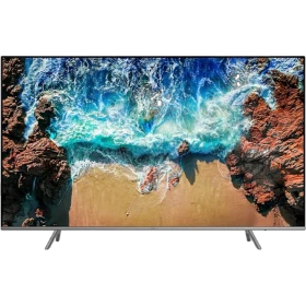 Samsung 82NU8000 Ultra HD 4K LED televizyon, ekranda dalga manzarası ve ince çerçeve görünümü