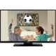 Vestel 40FB7050 Full HD LED televizyon, siyah çerçeveli ekranında futbol izleyen taraftarlarla birlikte gösteriliyor