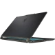 MSI Cyborg 15 A13UC-2087XTR siyah oyuncu laptop, açık kapağı ve RGB klavye ışıklarıyla görüntüleniyor