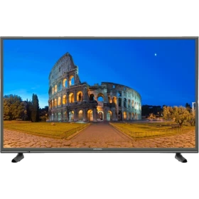 Grundig Roma 49 GCU 7905A Full HD LED televizyon, siyah çerçevesiyle Kolezyum görüntüsü gösteriyor