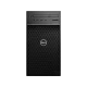 Dell Precision T3640 siyah masaüstü bilgisayar kasasının önden görünümü, havalandırma ızgarası ve ön bağlantı noktaları