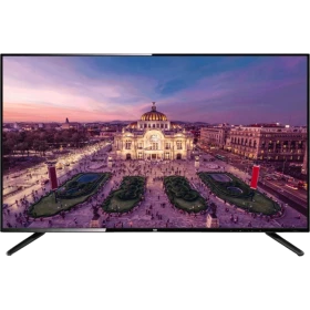 Beko B40L 5845 4B Full HD FHD TV, şehir meydanı manzarası gösteren ince çerçeveli televizyon