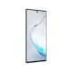 Samsung Galaxy Note 10 siyah akıllı telefon, ince çerçeveli ekran ve ön kamera deliğiyle önden görünüm