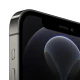 Siyah Apple iPhone 12 Pro Max akıllı telefonun ön yüzüne yakın plan, ekran ve çerçeve detayı