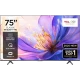 TCL 75T8C Ultra HD 4K LED Televizyon, 75 inç ekranda çiçek görseliyle modern tasarım, Genel renk