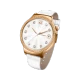 Huawei Watch Ladies Altın akıllı saat, beyaz kayışlı ve altın renkli yuvarlak kadranlı tasarım