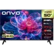 Onvo 50VQ90F3UA Ultra HD 4K QLED LED televizyon, siyah çerçeveli ve ayaklı ön görünüm
