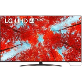 LG 65UQ91006LA 65 inç Ultra HD 4K LED televizyon; kırmızı-beyaz ağaç manzaralı ekran görünümü