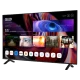 Sunny SN55QMN252 Ultra HD 4K TV, renkli webOS arayüzü açık ekrana sahip siyah televizyon