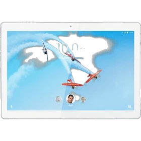 Lenovo TAB M10 TB-X605F beyaz tablet, 3 GB RAM ve 32 GB depolama ile uçak temalı ekran görüntüsü