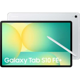 Samsung Galaxy Tab S10 FE+ 8 GB 128 GB 5G, gümüş renkli öğrenci tableti ön ekran ve S Pen ile
