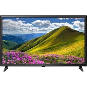 LG 32LJ510U HD Ready LED televizyon ekranında çiçekli dağ manzarası, genel renkli vitrin görüntüsü