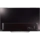 LG OLED65E7V Ultra HD 4K OLED televizyon, siyah ekranlı şık tasarım ve bağlantı paneli görünümleri
