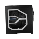 Asus ROG Strix GD30CI-TR004D siyah masaüstü bilgisayar kasası, beyaz detaylı şeffaf yan panelle