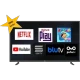 Beko B65L 8900 5A Ultra HD 4K TV, siyah çerçeveli ekranında Netflix, YouTube ve BluTV uygulamaları